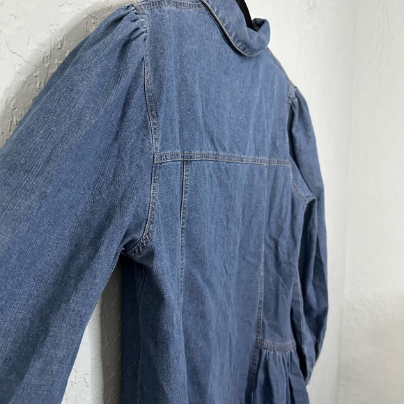 ABLE Los Angeles Denim Pearl Snap Dress NWT | Size M - Picture 3 of 9